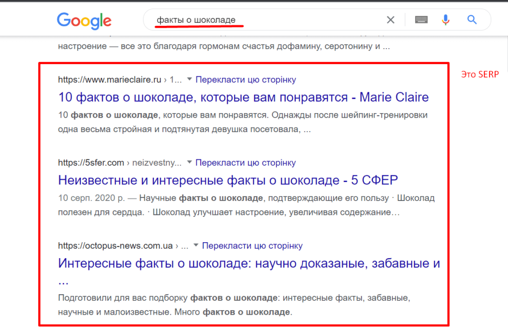что такое serp