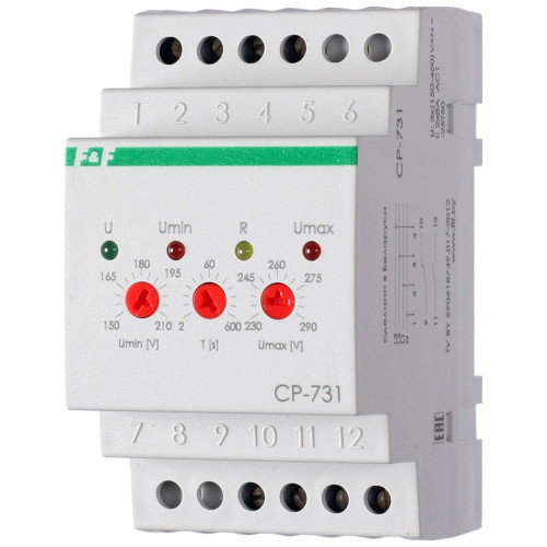 Реле напруги CP-731 150-290 В 8 А F&F